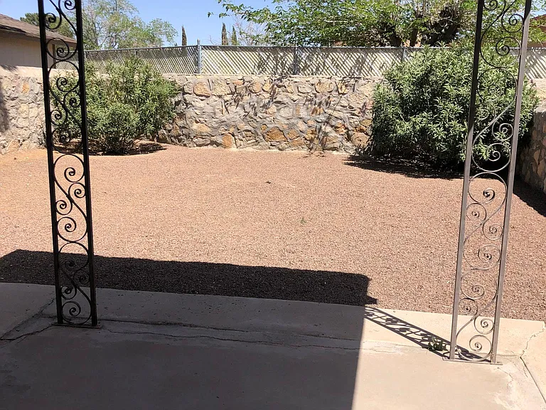Backyard covered patio