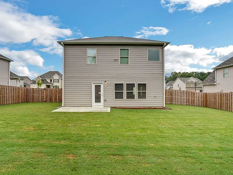 Backyard to the Gentry floorplan.