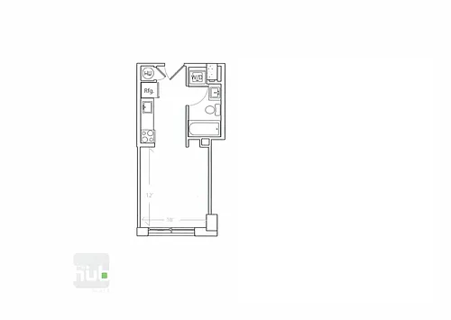 Floor plan Studio 1 Bath
