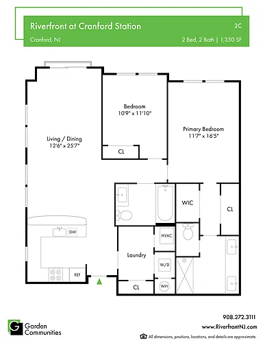Floor plan $3.10/sq.ft. - 2C