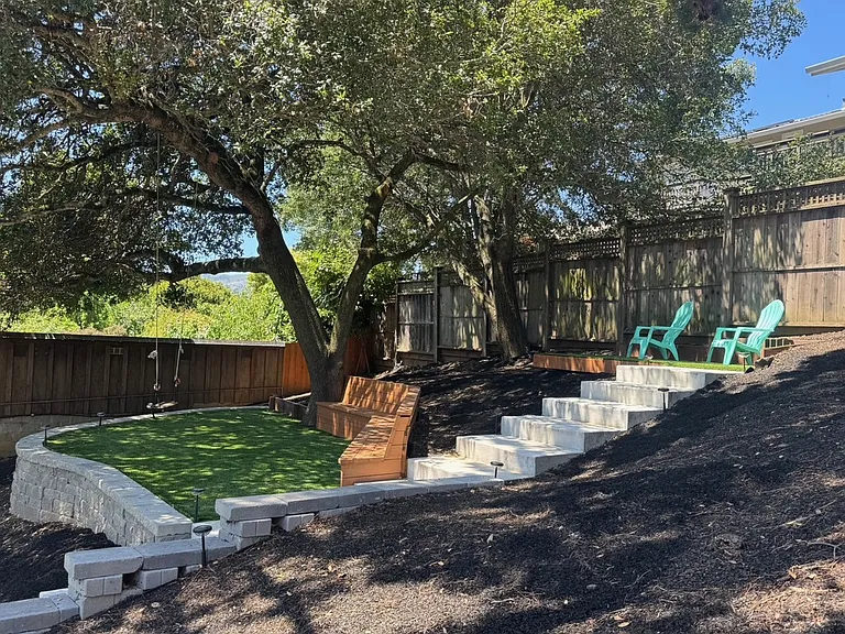 Back Yard Play Area Bench & Swing