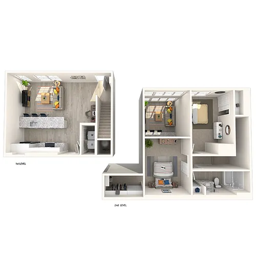 Floor plan 2 Bed/1 Bath