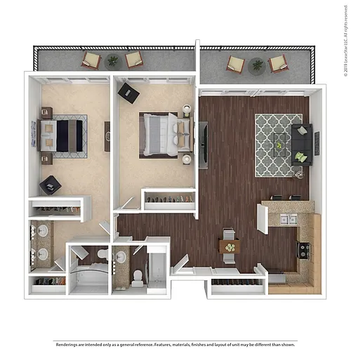 Floor plan 2B - The Tides at Marina Harbor