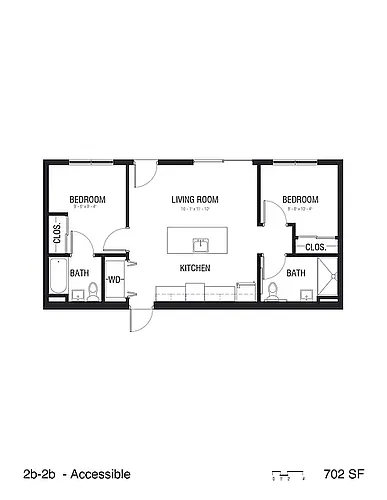 Floor plan 2bed 2baths