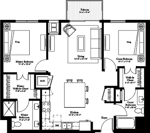 Floor plan Lady Slipper (B3.1)