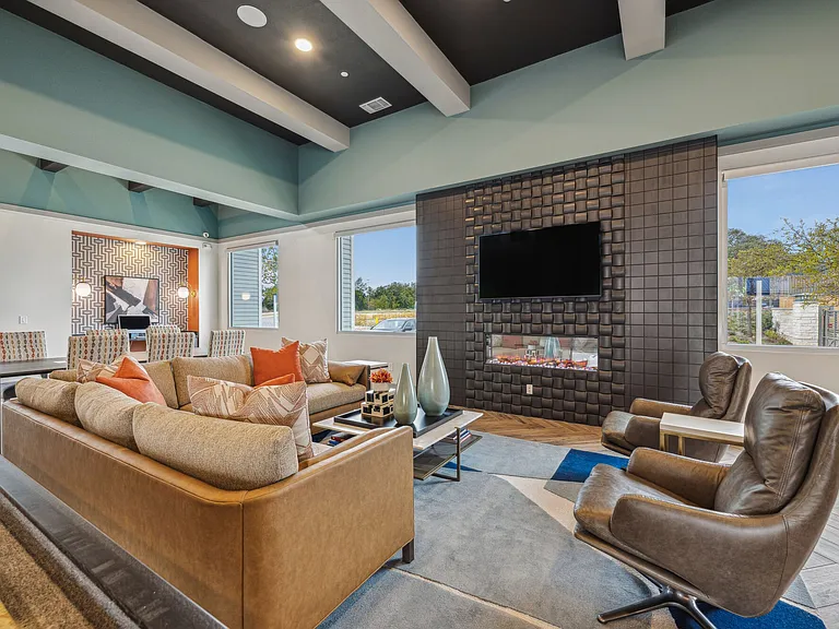 Clubhouse with TV and Fireplace