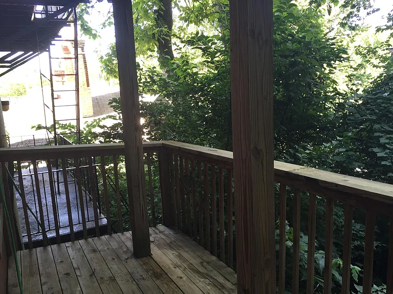 Deck, rear of apartment