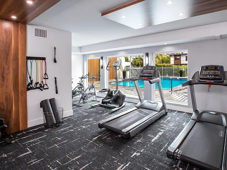 Energize your workout with scenic poolside views in our modern fitness center. Enjoy top-tier equipment, from treadmills to strength training gear, all designed to keep you active and motivated in a refreshing atmosphere.