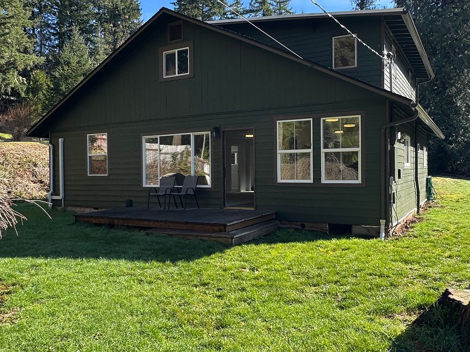 Front of the house, with deck.