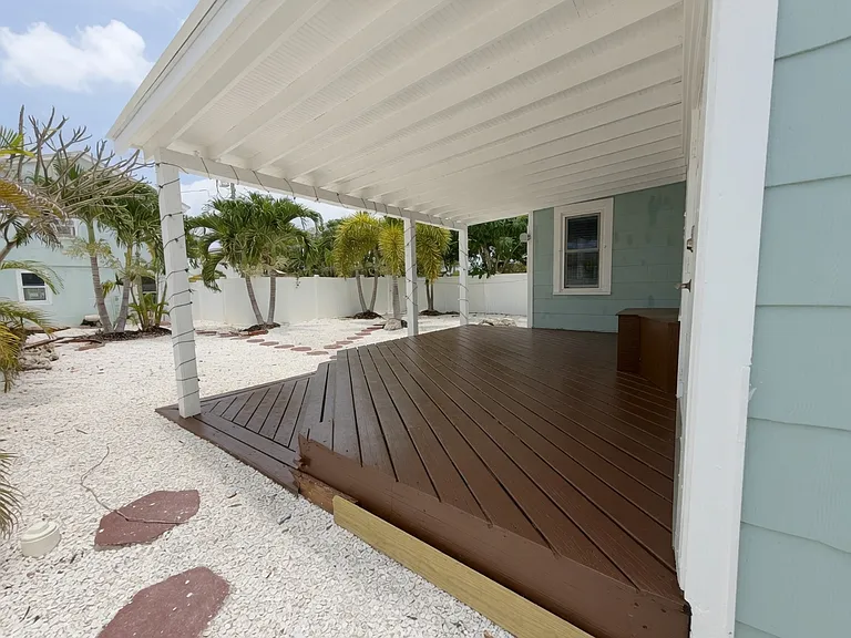 Backyard and back patio.