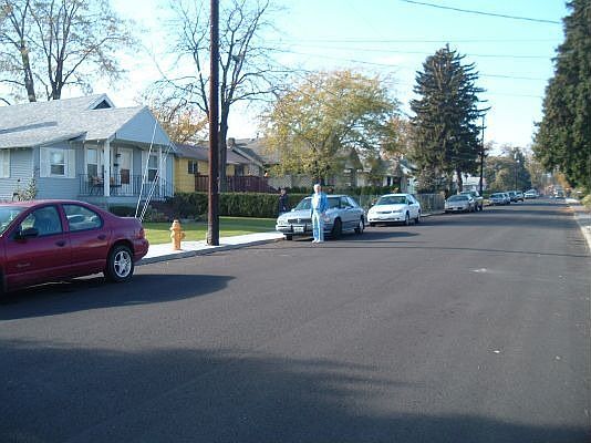 Looking west on 8th Street