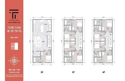 Floor plan 1340 W 35th Pl
