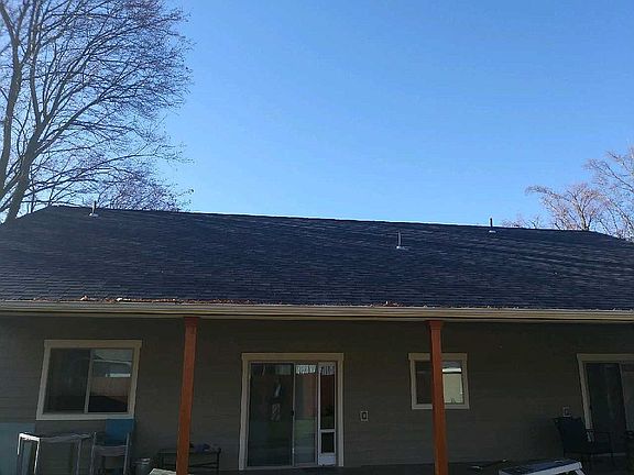 Porch across back of house