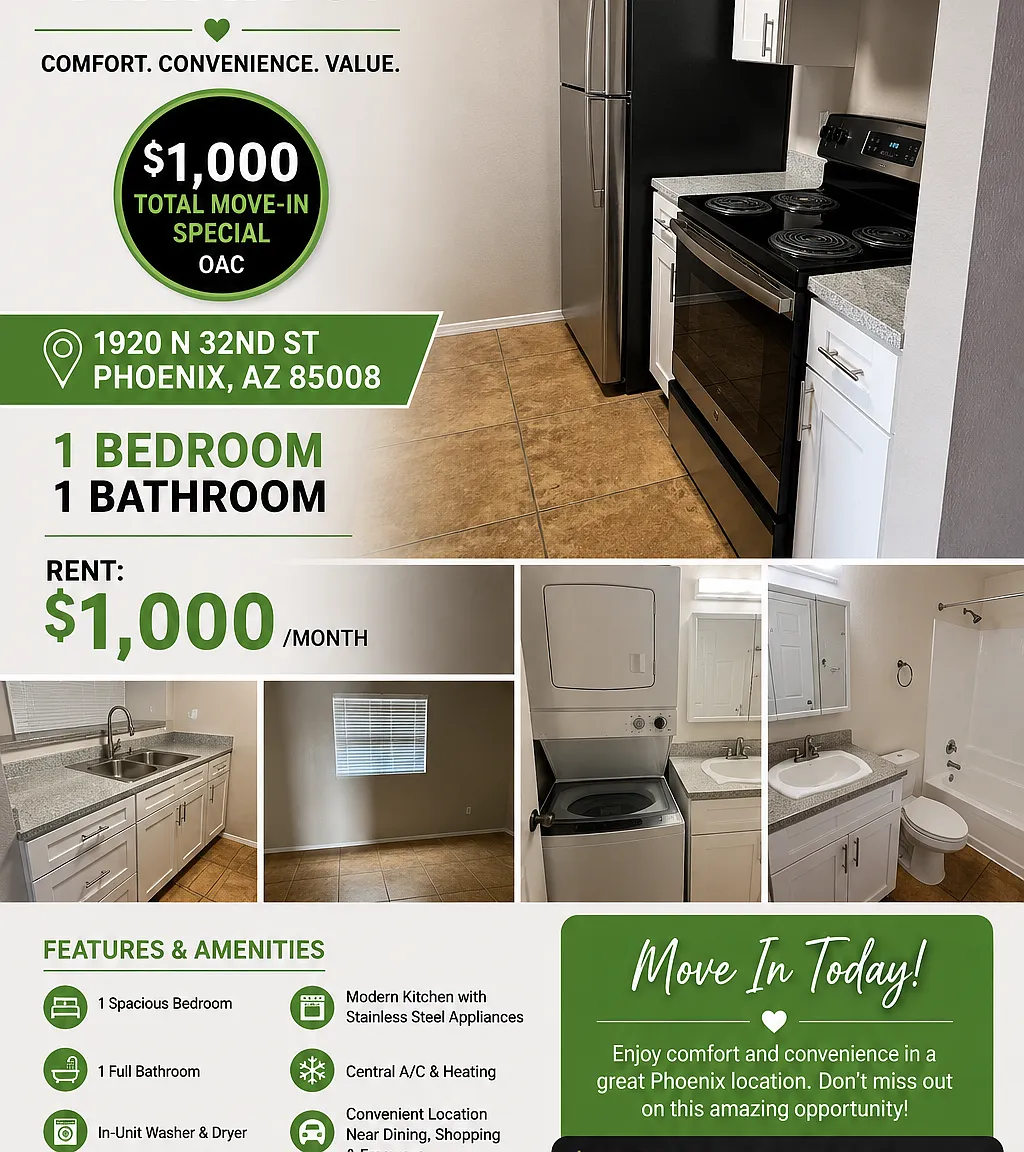 1 bed, $950 — Photo 1