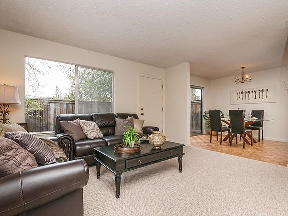 staged living room with eating area