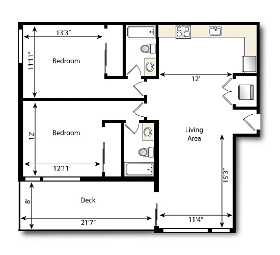 Floor plan 2X2