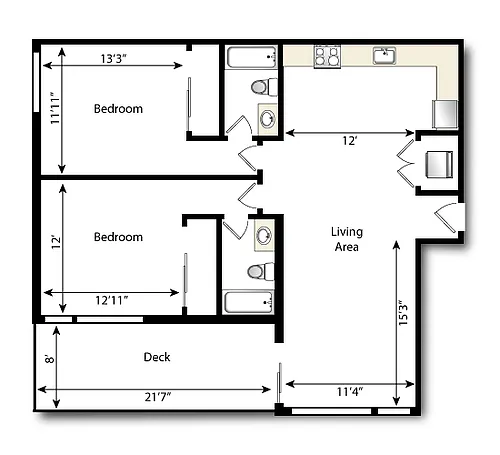 Floor plan 2X2