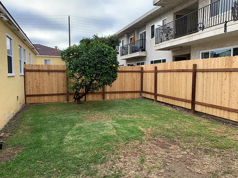 large private back yard