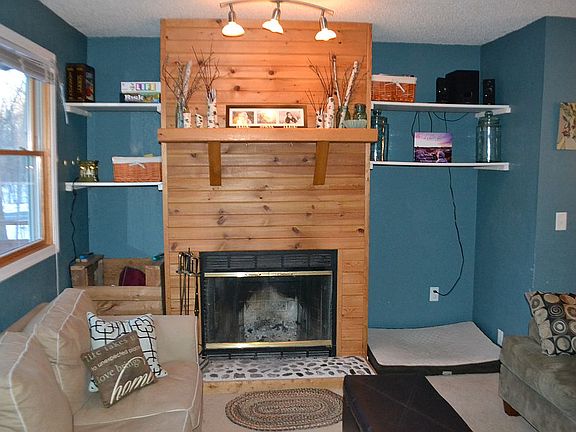 Wood-burning fireplace