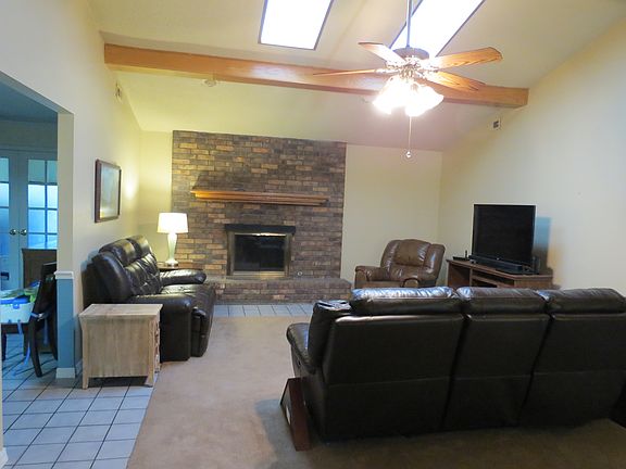 Living room with sky lights