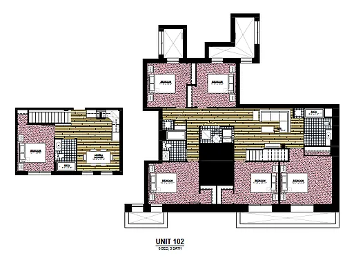 Floor plan 6 Bedroom 3 Bath
