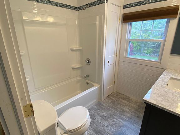 Almost completed, towel racks, shower curtain rod and linen closet door knob coming soon!