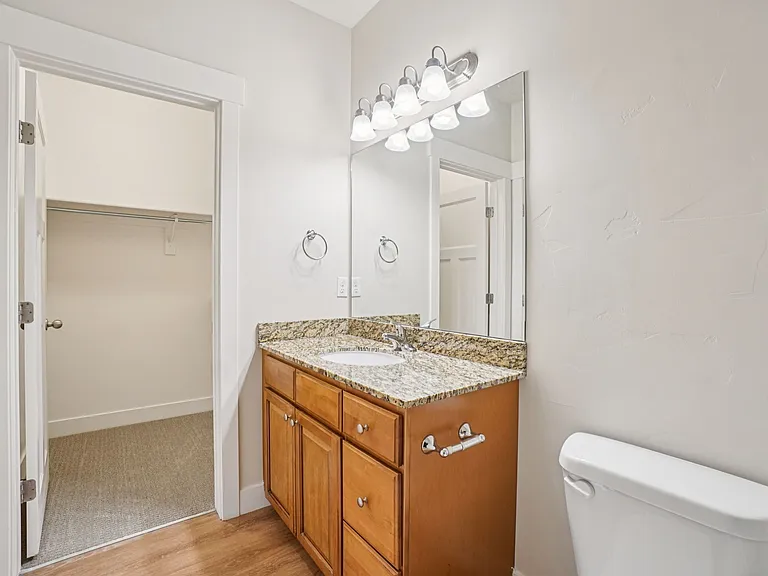 3 bed, 2 baths, master bathroom, and walk-in closet.