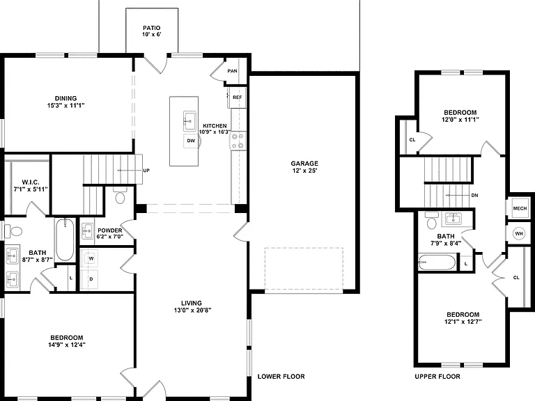 3 Bedroom | 2.5 Bathroom Cottage with Measurements 3 Bedroom | 2.5 Bathroom Cottage with Measurements