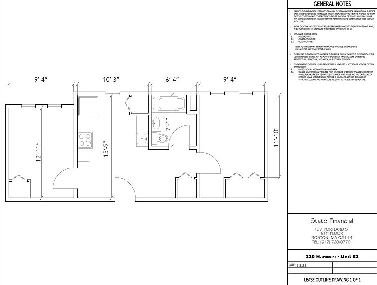 1st image of 220 Hanover St APT 3