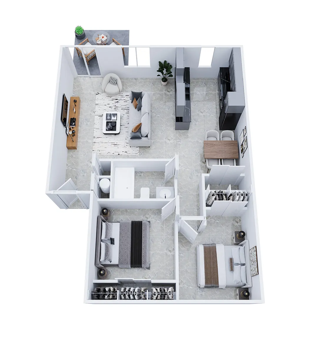 Floor plan 2X1 A
