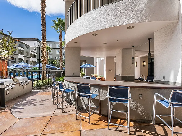 Outdoor bar and grilling stations