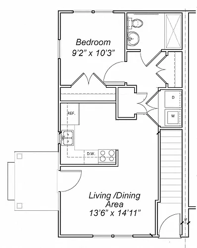 Floor plan 1 Bedroom