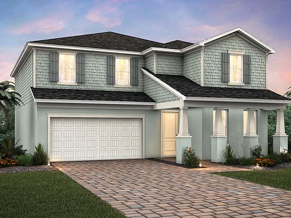 Home Exterior C2B with columns and shingle roof