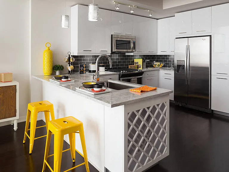 Chef-inspired kitchens with stainless steel appliances