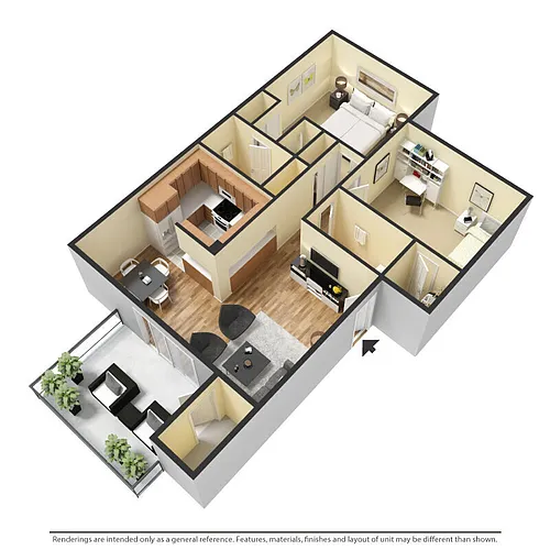 Floor plan 2X2B2R