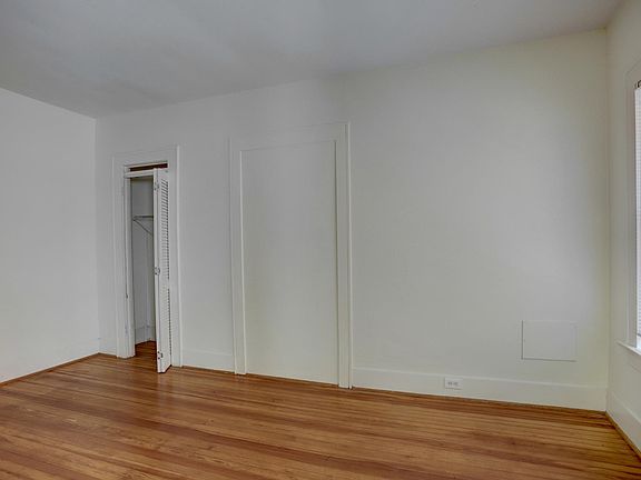 In the bedroom you have a dedicated closet space.