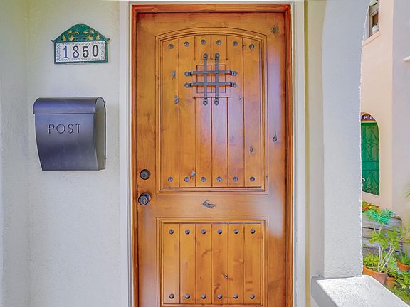 Brand new solid wood door with peephole