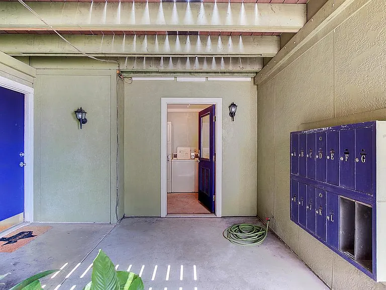 Shared and secured laundry room.