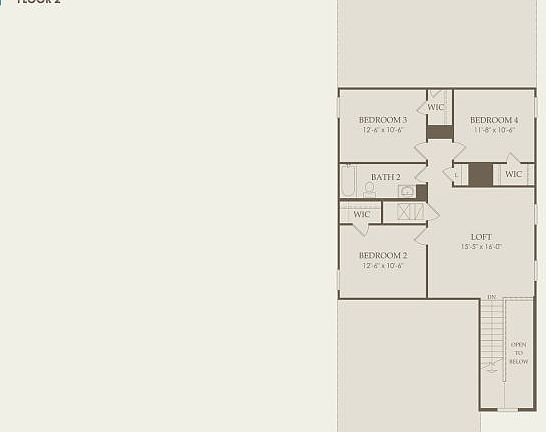 Pierce Floor Plan, Quick Move-In Home, Floor 2