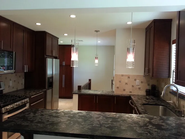 Plenty of counter space in this open kitchen