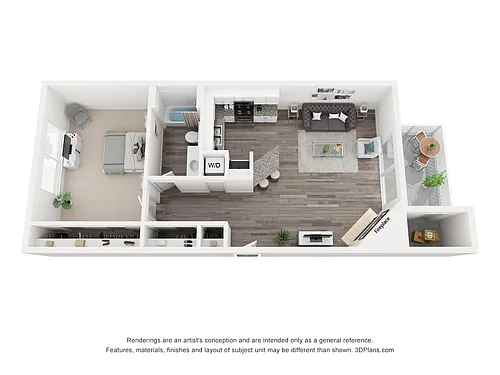 Floor plan 1 Bed 1 Bath