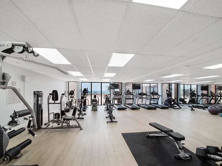 GYM Facility facing the ocean.