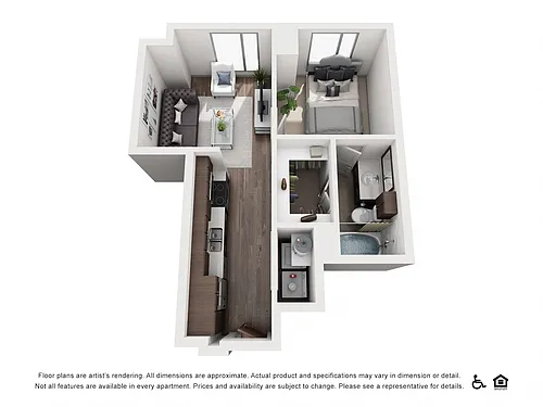 Floor plan 1B Affordable