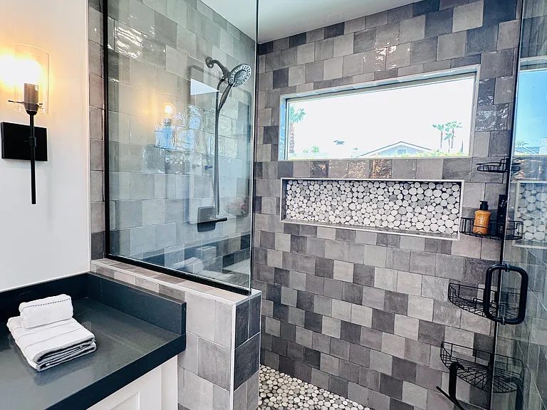 Master bathroom 
 Beautiful tiled custom shower