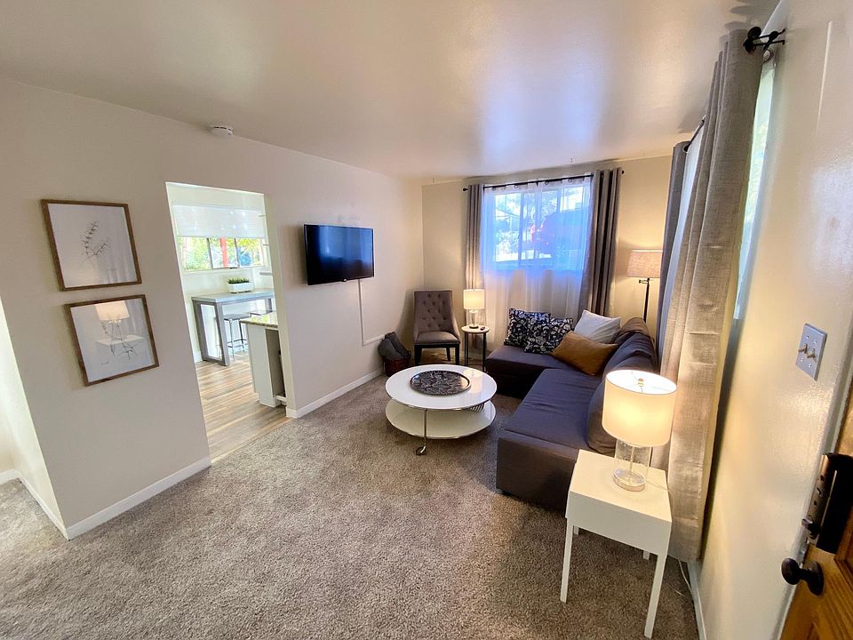 Living room opens into kitchen,