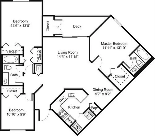 Floor plan C2 - 3B