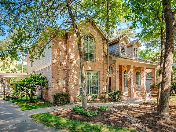 Great view of the bricked front porch.