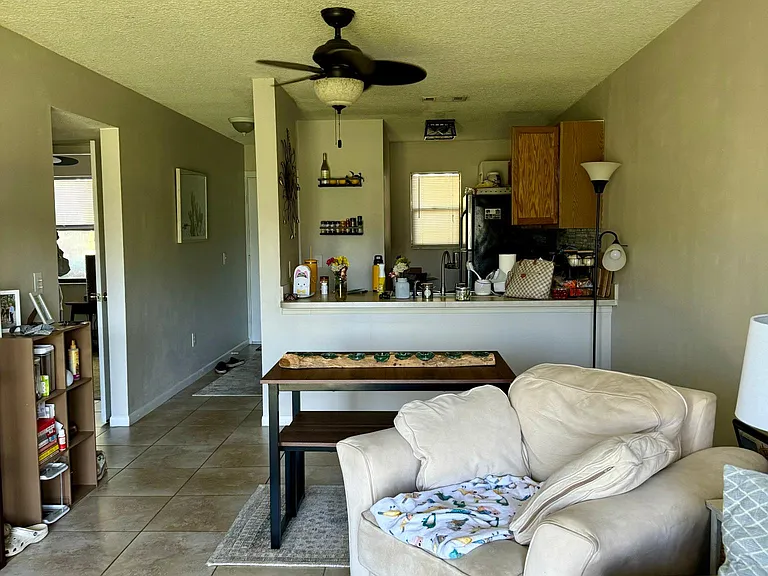 Den and Kitchen.