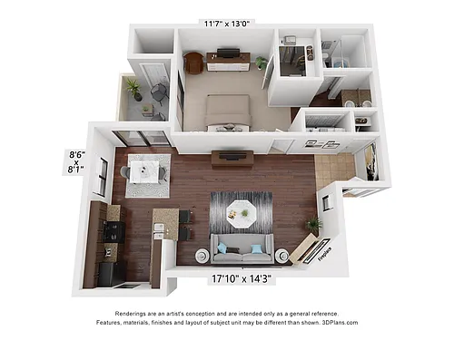 Floor plan 1X1-752