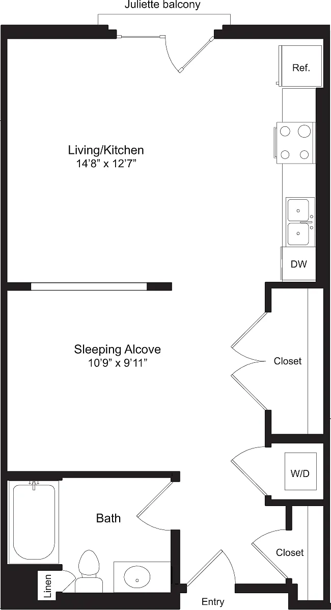 Floor plan Studio A